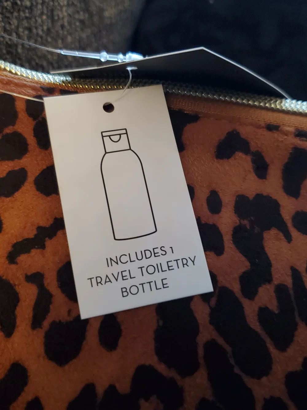 Nine West Leopard Print Zip Pouch - Brown & Black